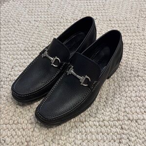 Black Leather Loafers
